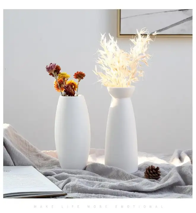 A Uten Simple Ceramic Vase Creative Living Room White Small Dried