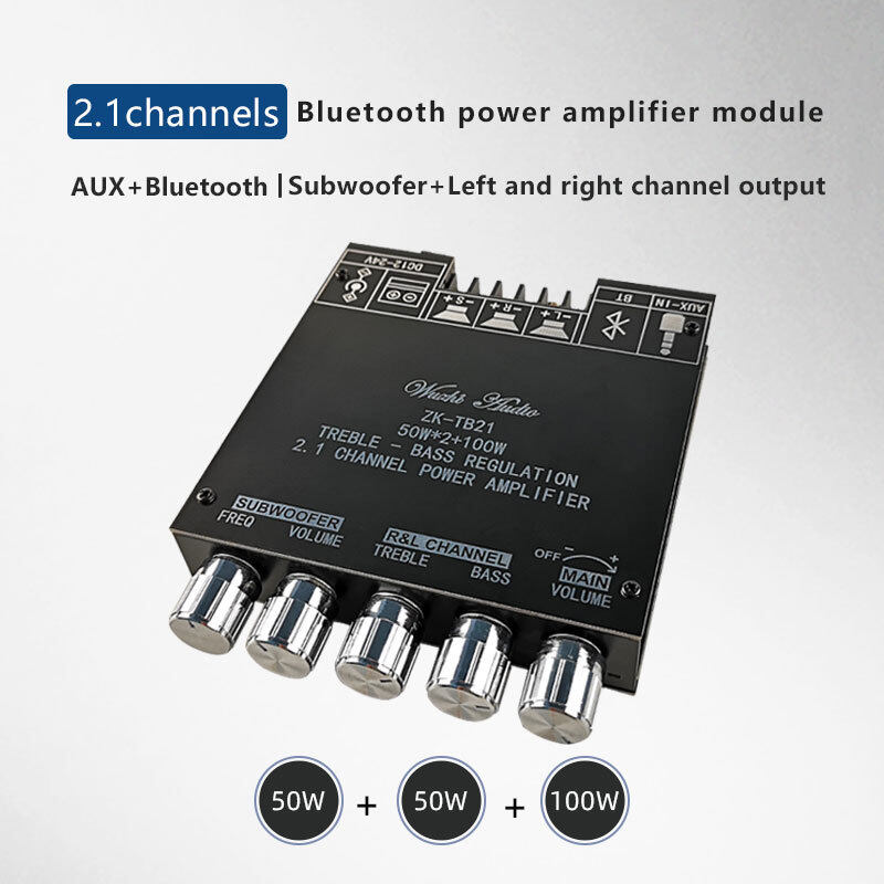 ZK-TB21 TPA3116D2 Bluetooth 5.0 Loa Siêu Trầm Bảng Khuếch Đại 50WX2 + 100W 2.1 Kênh Điện Bộ Khuếch Đại Âm Thanh Bảng Khuếch Đại Bass AMP