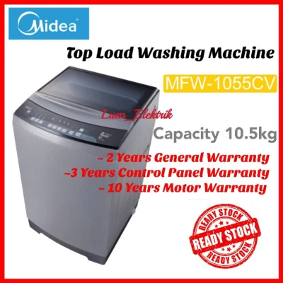 Midea Washing Machine 10.5kg Fully Auto Washing Machine MFW-1055CV 10 Years Warranty