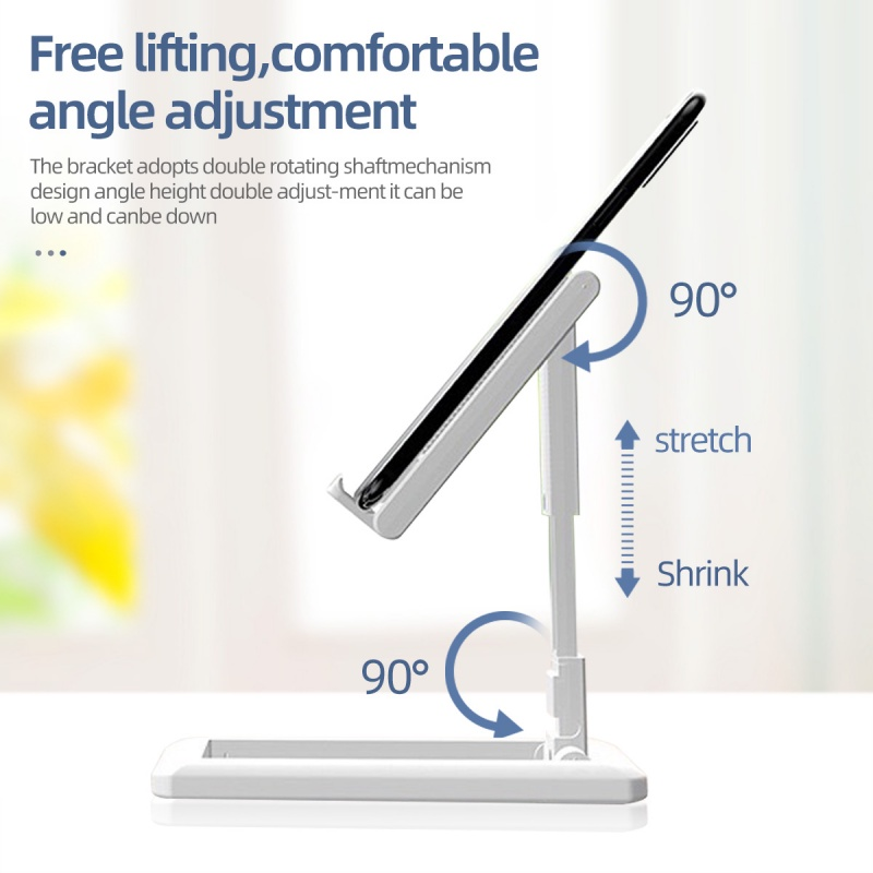 GUUGEI Universal 360 Degree Rotating Phone Holder Multi-Angle Folding Portable Desktop Bracket Phone Stand