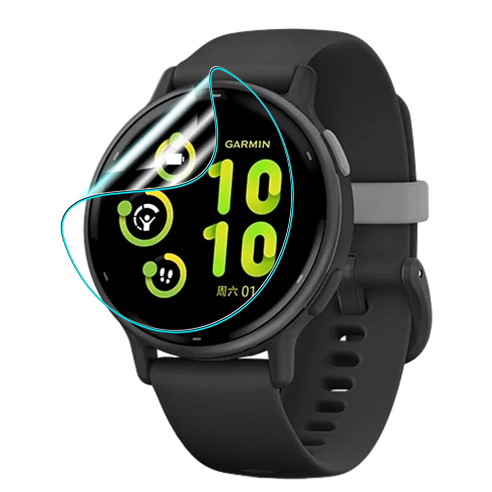 1/3PCS HD Transparent Anti-Scratch Waterproof Anti-Fingerprint Smart Watch Screen Protector Compatible with Garmin Vivoactive5 Hydrogel Film