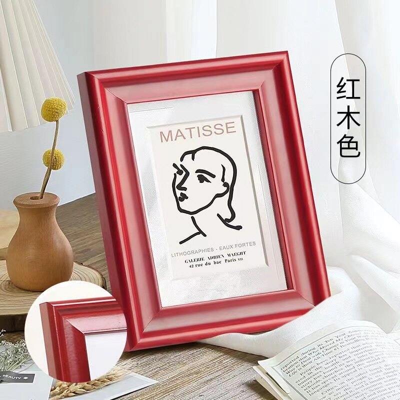 Nordic Solid Wood Wall Hanging Picture Frames Pendulum Table 3R 4R 5R