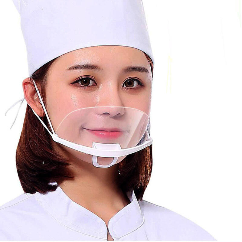 Smile Transparent Face Mask Shield x 10 pieces (box)