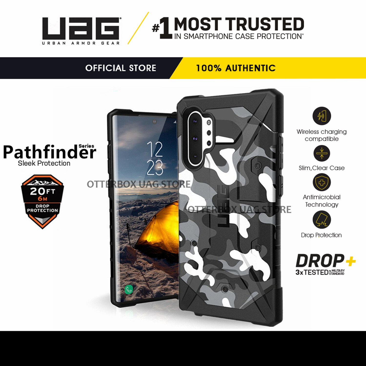 Ốp lưng uag pathfinder se camouflage cho samsung galaxy note 10+ plus / galaxy note 20 ultra 5g