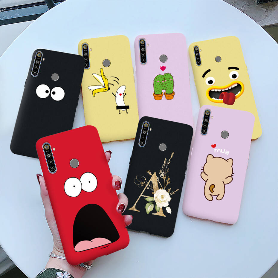Cute Painted Phone Case For OPPO Realme C3 (3 cameras) Ultra Thin Matte Silicone TPU Back Cover Case