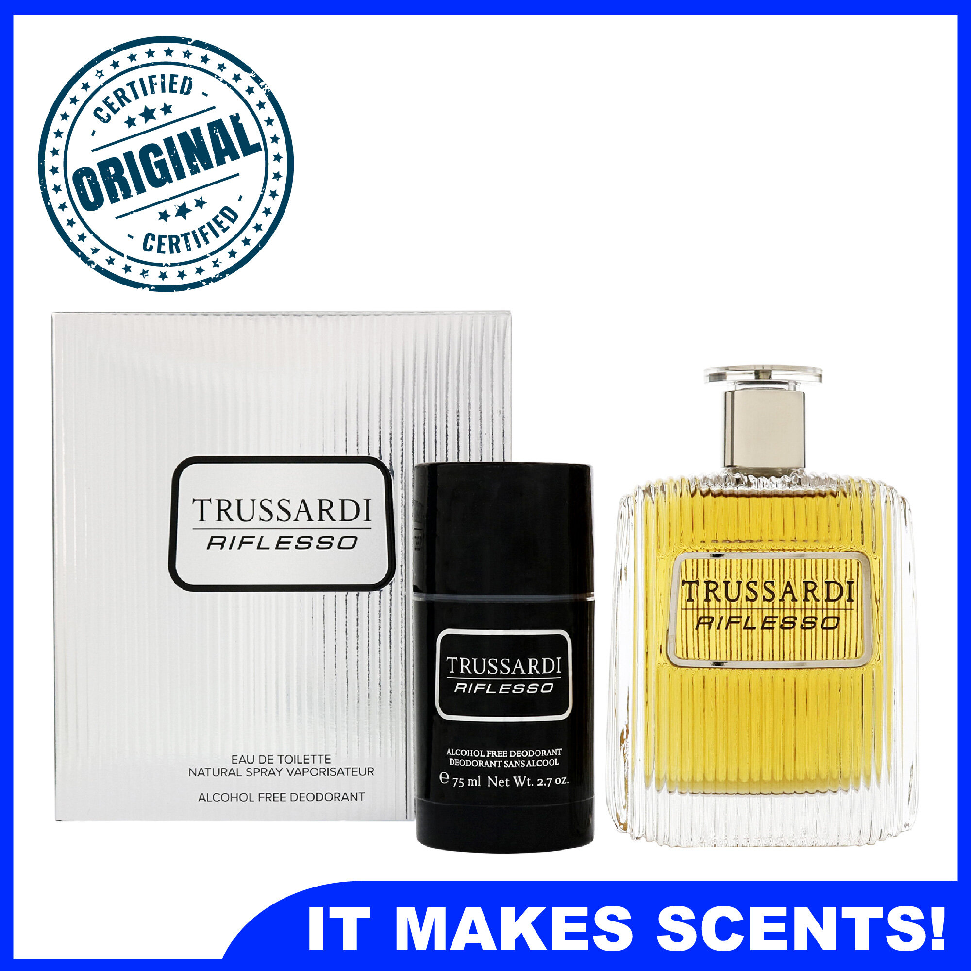 Trussardi Fragrance Value Gift Box Set Riflesso Eau De Toilette 100ml Deo Stick 75ml Edt Woody Oriental Perfume For Men 香水 男士香水 Minyak Wangi Lelaki Hantaran Lazada