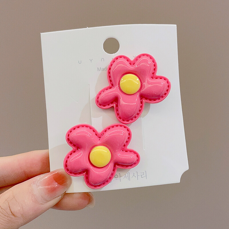 Cute colorful flower hairpin for girls