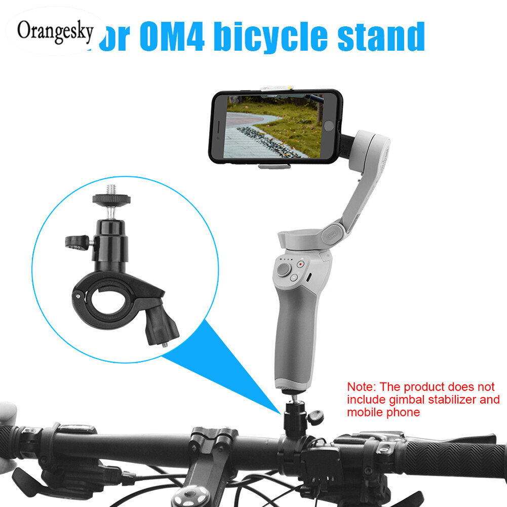for Mountain Bikes Acouto Bike Bicycle Handheld Gimbal Stabilizer Clamp Mount Bracket for DJI OSMO Zhiyun Smooth 4