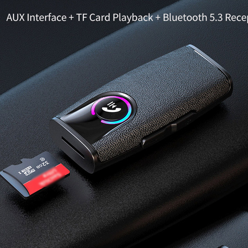 VAORLO Bộ Thu Bluetooth 5.3 GR03 Bộ Chuyển Đổi Âm Thanh Không Dây Hiển Thị Nguồn Bộ Thu AUX 3.5Mm Hỗ Trợ Thẻ TF Cho Loa Bộ Khuếch Đại Xe Hơi