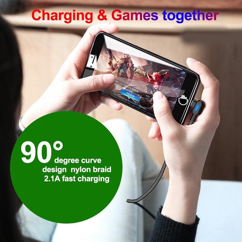 [A NEW] 90 DegreeUSB USB Type CWithLight Elbow CableCharging Data Cord1311Xiaomi Phone
