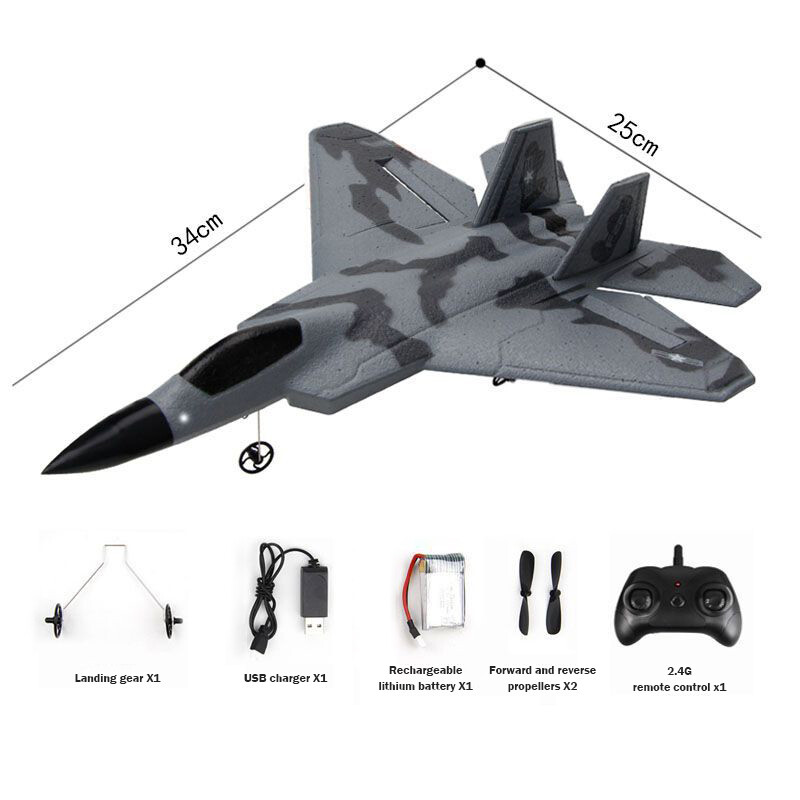 Kmoist FX622 RC Foam Aircraft FX622 Remote Control Airplane 2.4G Radio Control Glider Fighter Fixed-wing Airplane Boys Toys Gift for Children