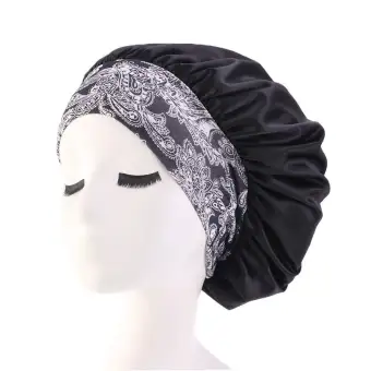 Women Fashion Satin Bonnet Cap Night Sleep Hat Silk Cap Comfort