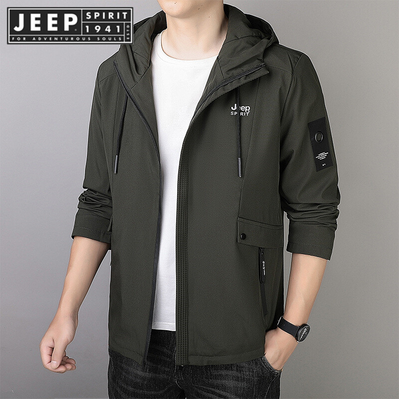 JEEP SPIRIT 1941 ESTD Men's Jacket Hoodie Protection Waterproof Outdoor