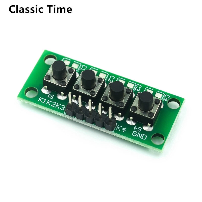 Tự Làm Kit 1X4 4 Phím Bấm Độc Lập Mô-đun Bàn Phím, Mcu Cho Thí Nghiệm Dự Án Tốt Nghiệp Thiết Kế Lớp Học Sinh Arduino
