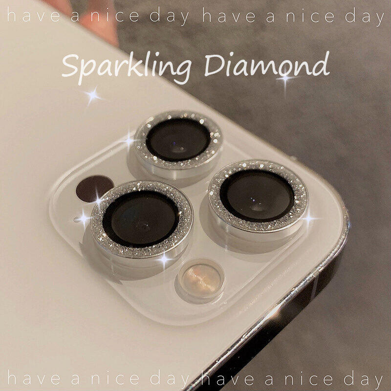 EGuanJia Sparkling Diamond Camera Lens Protector For iPhone 14 Pro Max Plus 13 Pro Max Mini 12 Pro Max Mini 11 Pro Max Tempered Glass Screen Cover Camera Film Protection Free Shipping