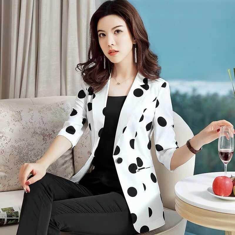 Phụ Nữ Sọc Blazer, Áo Ve Áo Cỡ Lớn Mỏng