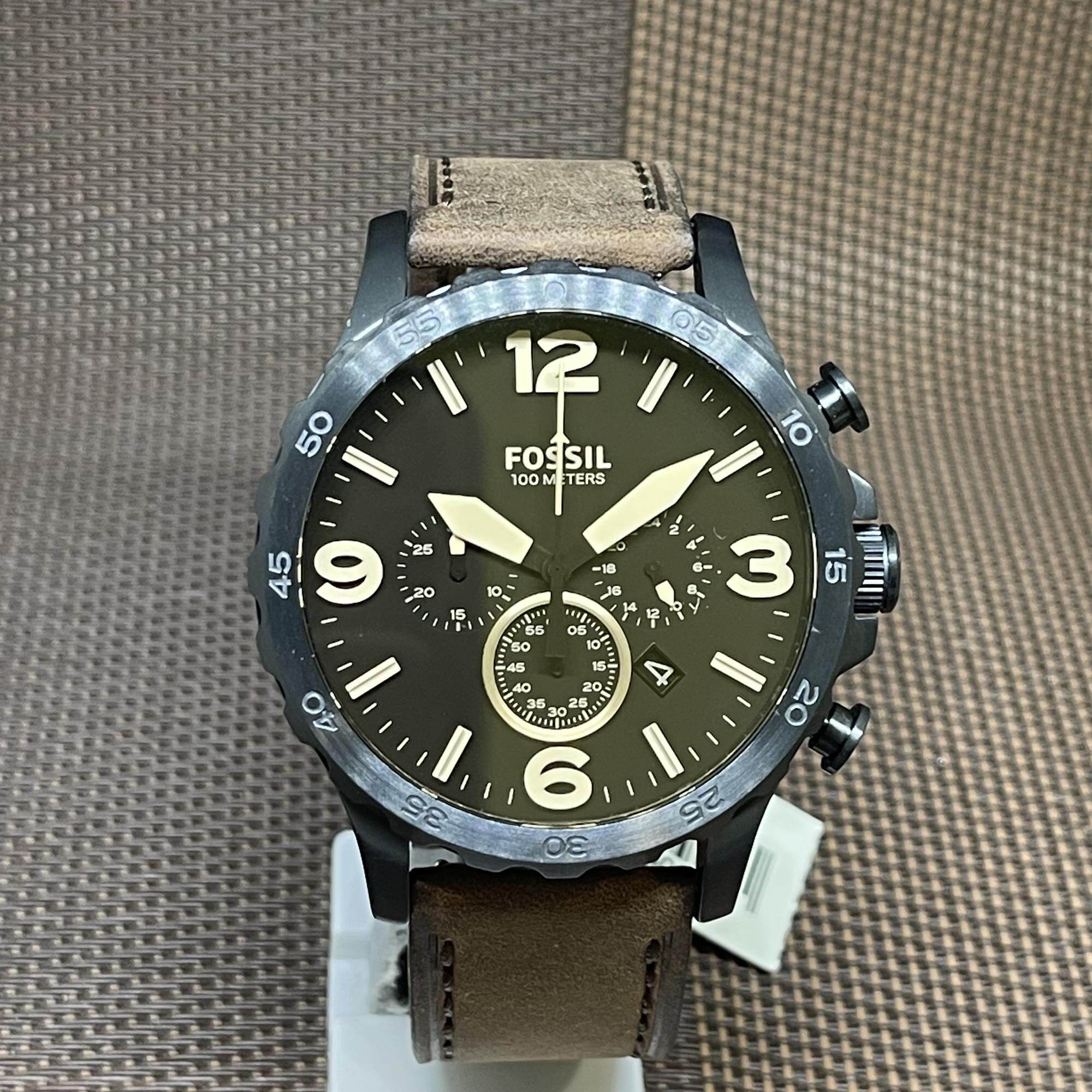Fossil JR1487 Nate Chronograph Brown 