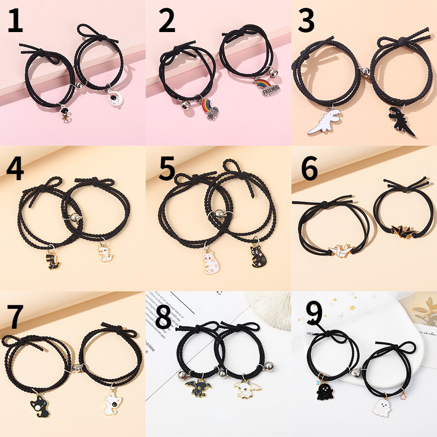 Một Cặp Vòng Tay Khủng Long Dễ Thương Vòng Tay Mặt Dây Chuyền Từ Tính