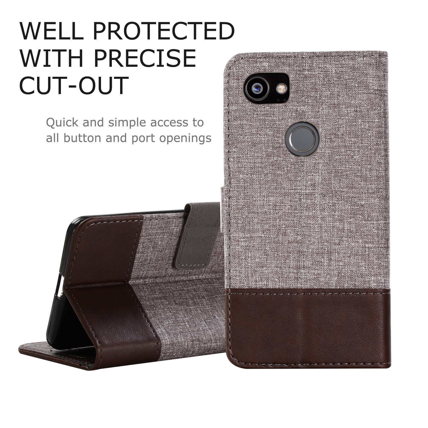 For Google Pixel 4A Pixel 4XL Pixel 4 Pixel 4A 5G / PIXEL 5XL Pixel 5 Case Splicing Leather Canvas For Google Pixel 3A XL Pixel 3A Pixel 3XL Pixel 3 Casing Cover Fashion Flip Folio Phone Cases
