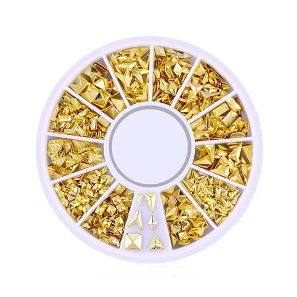 3D Metallic Metal Rivet Heart Moon Star Nail Tips Decorations Manicure Tools