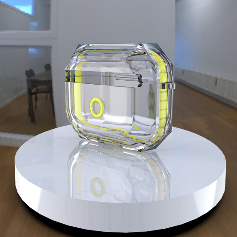 Applicable Apple airpods2 wireless headset transparent airpod second generation protective cover pro3 storage box anti-drop shell