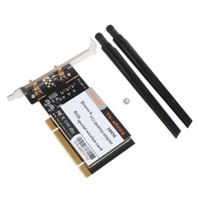 Pci network card,wireless wifi card ar9223 300m pci desktop pc dual-band 2.4/5ghz wireless desktop pc network card