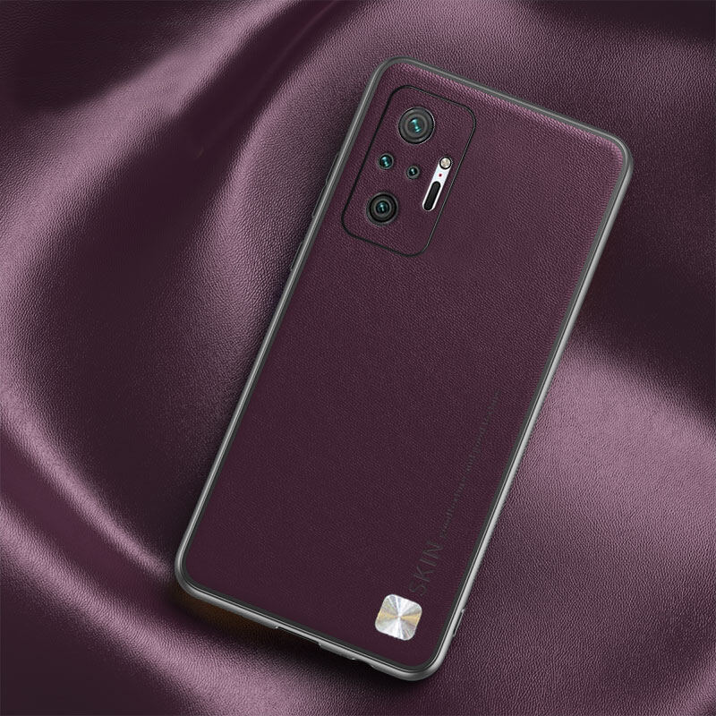 For xiaomi redmi note 10 / note 10s / note 10pro max 4g case plain skin leather cover redmi note 10 pro 4g soft bumper shockproof coque
