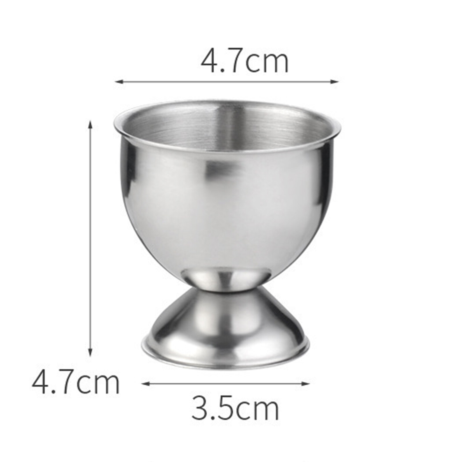 JAREDQ 40ml Egg Cup Eco-friendly Rust-proof Stainless Steel Boiled Egg Container Cup for Bar Egg Container Eco-friendly