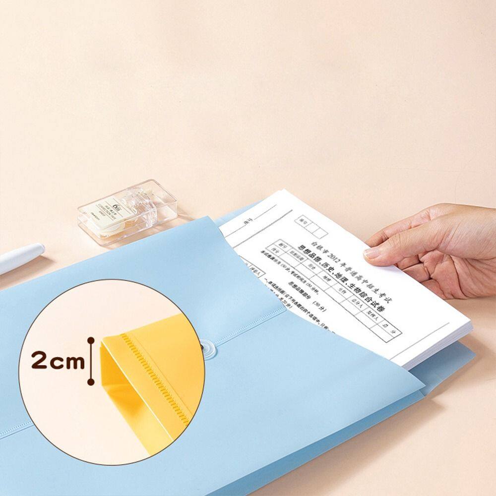 MMLUCK phong bì lớn A4 file tài liệu PP Túi sắp xếp giấy Ví đựng tài liệu A4 Túi sắp xếp hồ sơ bền sức chứa lớn trường học văn phòng
