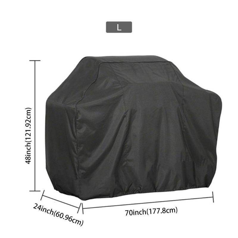 BBQ Cover Outdoor Dust Waterproof Weber Heavy Duty Charbroil Grill Cover Rain Protective Outdoor Barbecue Cover Round Bb