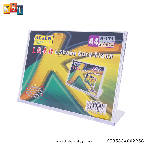 Acrylic L-Shape Display Stand / Brochure Holder / Catalog Display L ...