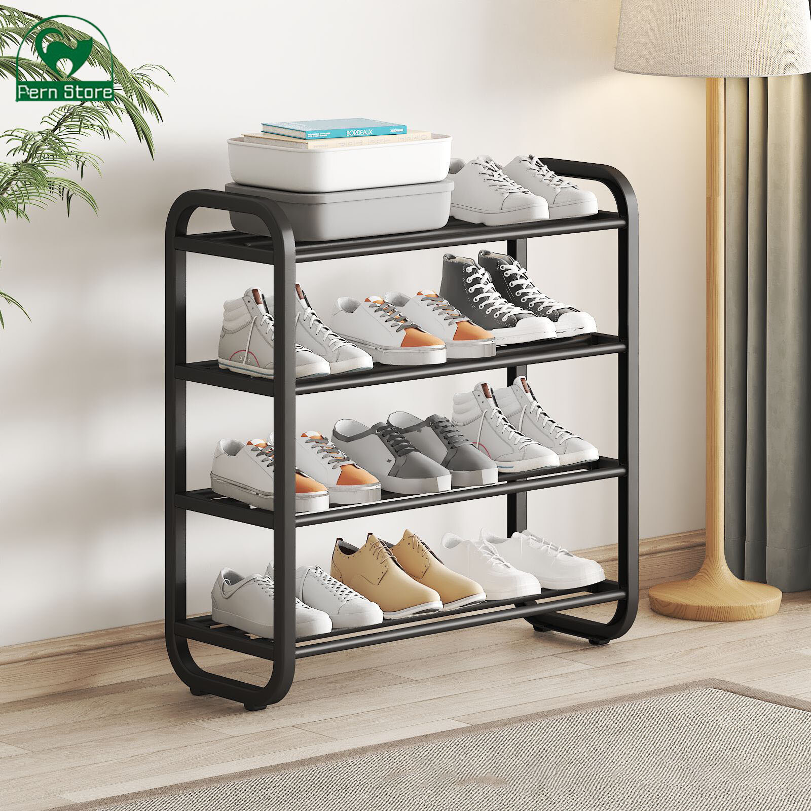 FS shoe rack home dormitory door simple shoe rack wholesale multi-layer dustproof storage shoe cabinet small assembly shoe rack