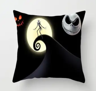 Zengia Nightmare Before Christmas Cushion Cover Ghost Pillow Cover