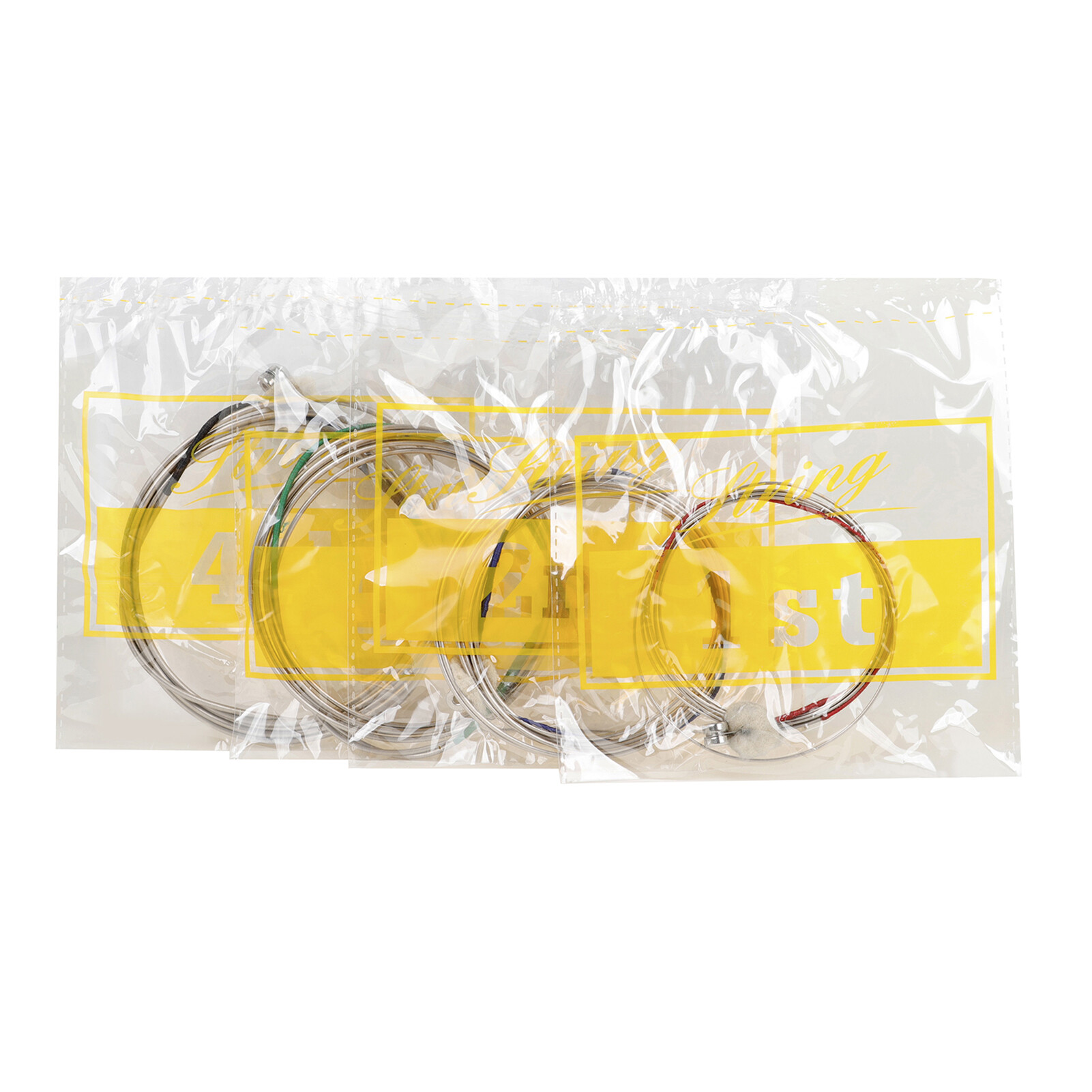 BD102 4-string Double Bass String Set Steel-Nickel Winding String Rust-resistant Durable String for Double Bass (4 Pcs)