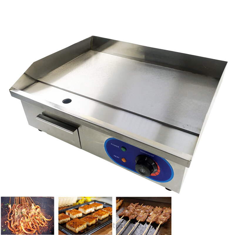 Commercial Electric Griddle Flat Hotplate Kitchen BBQ Grill Stainless Steel 50cm