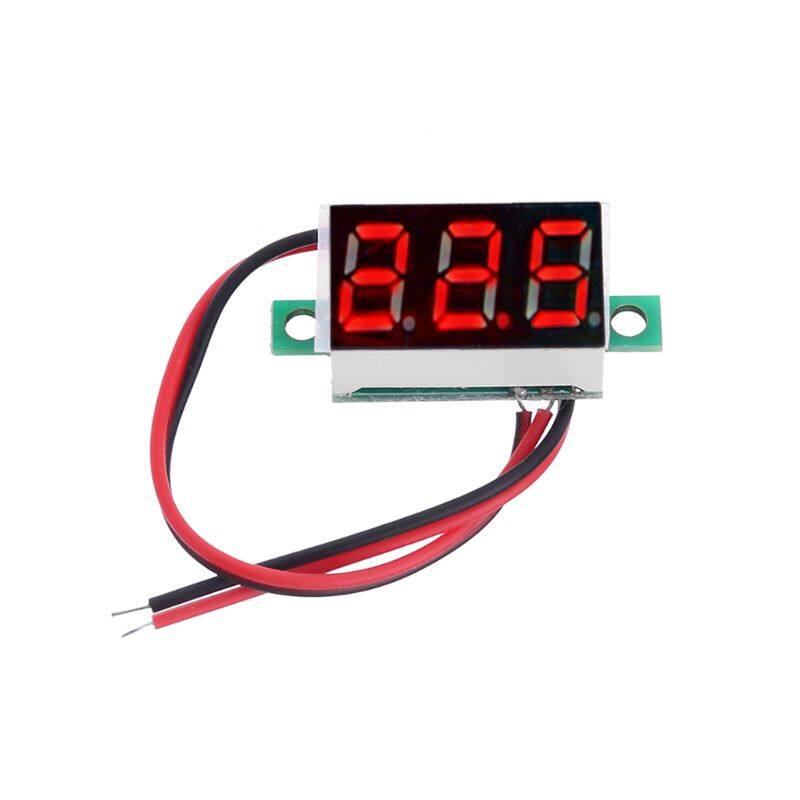 Vôn kế kỹ thuật số 0.36", đồng hồ đo điện áp bảng hiển thị led màu đỏ 2 dây dc 4.5-30v