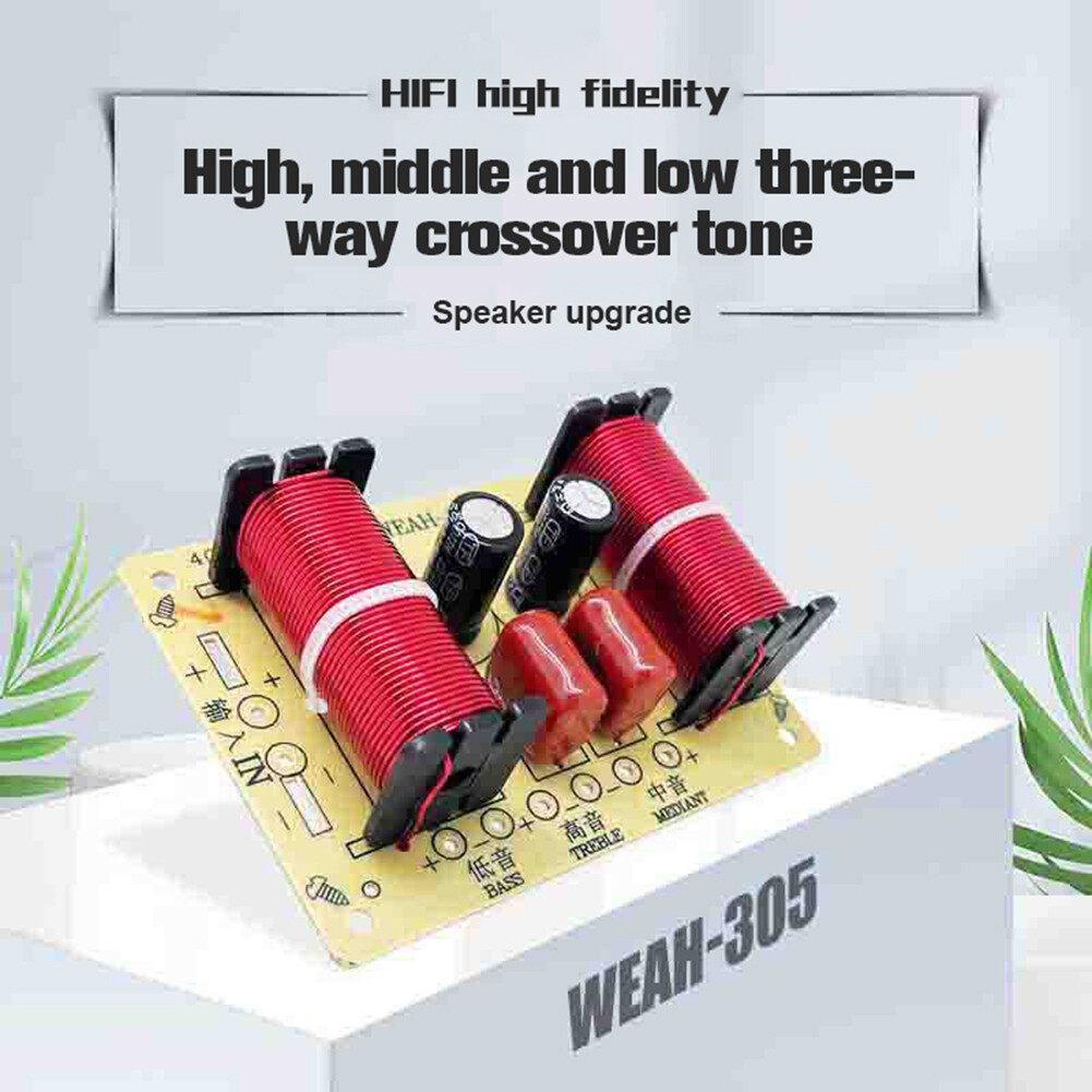 3 Way Speaker Crossover Circuit Treble Midrange Bass Frequency Divider Kit