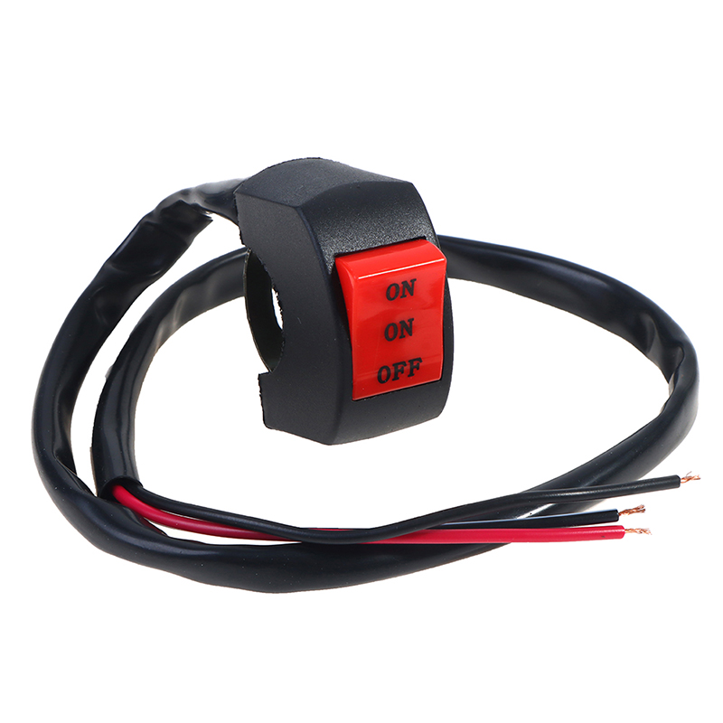 Blowing LED Headlight Switch Far Near Three Line Motorcycle Handlebar Switch Button