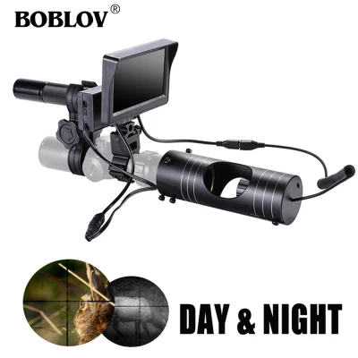 BOBLOV Digital Monocular Day and Night Vision 4.3 Inch Screen 850nm IR Infrared Waterproof Camera Telescope for Outdoor Wildlife Observing