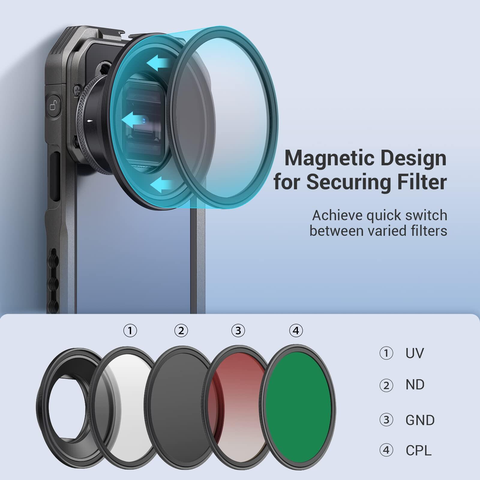 SmallRig 67mm Cellphone Filter Ring Adapter for SmallRig 1.55XT Anamorphic Lens 3578 3841