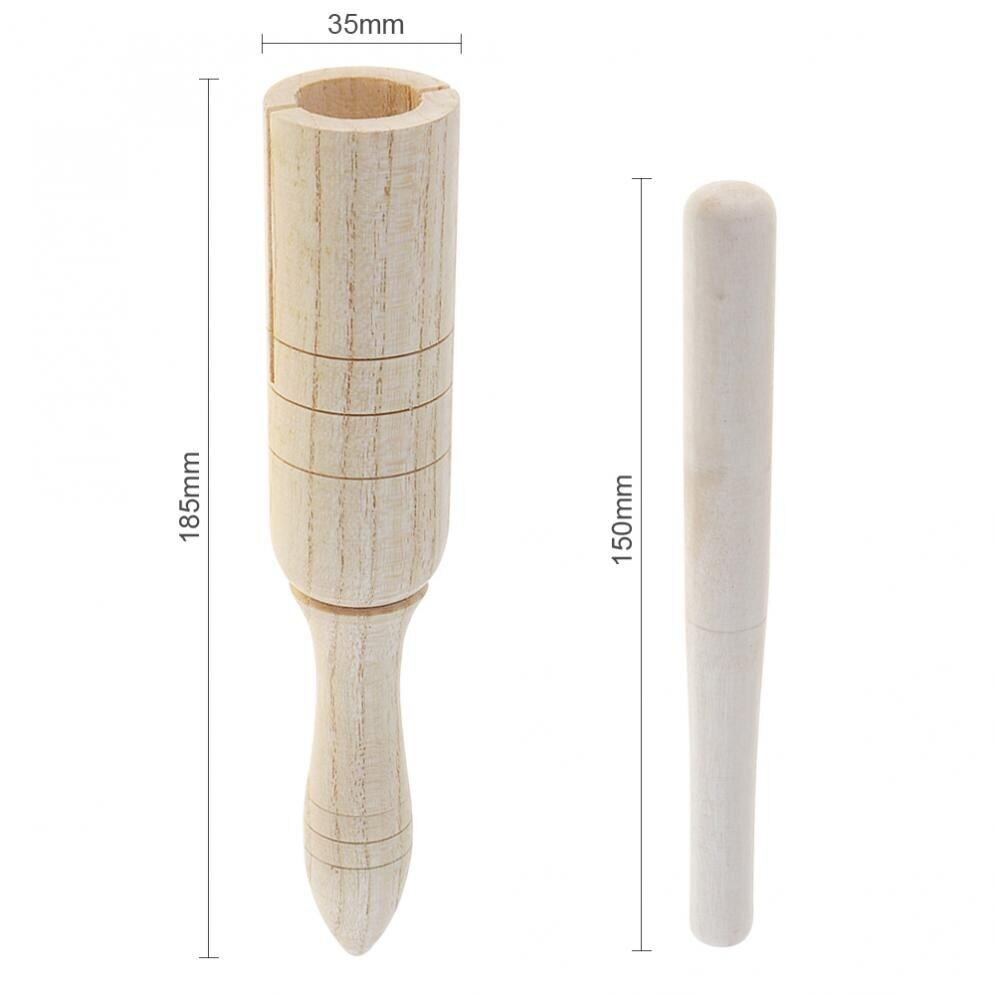 Sound Tube Wooden Crow Kid Children Wood Sounder Musical Toy Exercise