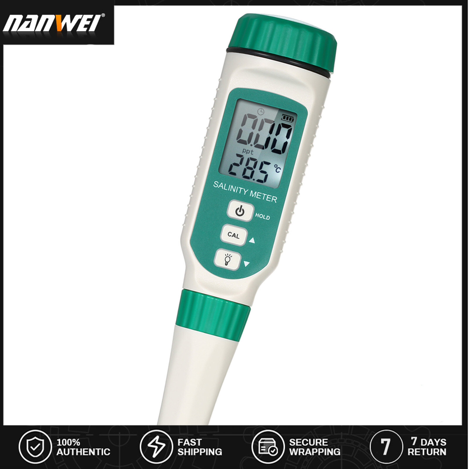 SMART SENSOR Portable Salinity Meter Handheld ATC Salinometer Halometer Salt Gauge Salty Brine Meter Seawater Salinity Refractometer Food Salinity Tester Meter