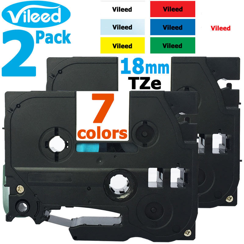 【Spot】 Vileed 2 Pack 18Mm Tze Label Tape For Brother P-Touch Printer Tze-541 Tze-641 Tze-741Tze-141 Tze-241 Tze-441 Tze-541 Tze-641 Tze-741 Tze-242 Black Print On Clear White Red Blue Yellow Green Tape Etc Tze1... - Jenama Brother Harga 28 Ringgit*Penghantaran Percuma