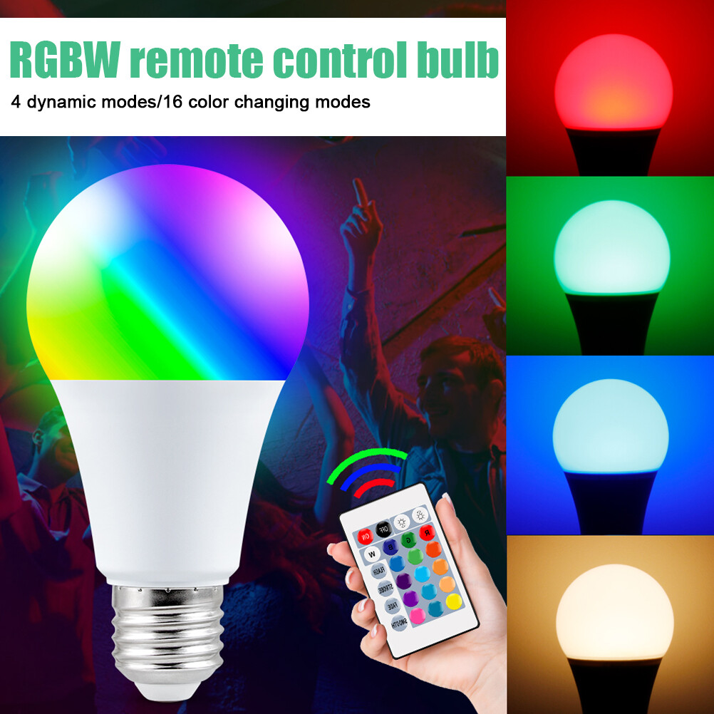 ไฟ LED หลอดไฟเปลี่ยนสีสัน RGB หรี่แสงได้ไฟ LED ด้วยรีโมทคอนโทรล - Warm ...