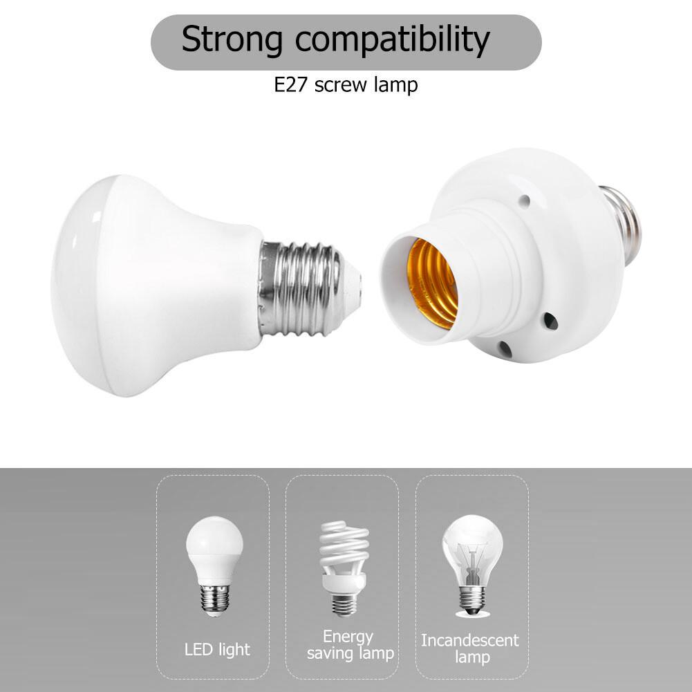 E27 Screw Light Holder Converter Remote Control Lamp Base Socket Connector