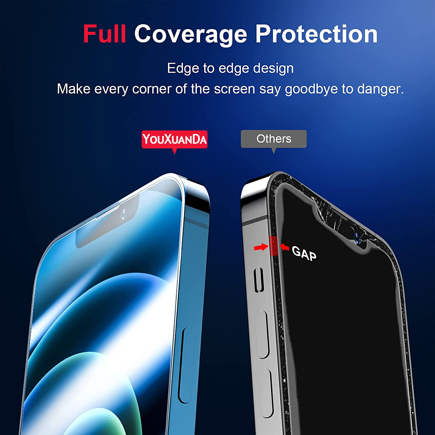 2 Pack for iPhone 15 Pro Max Screen Protector/iPhone 13 Pro Screen Protector Tempered Glass [Bubble Free Installation][Full Coverage] Screen Film for iPhone /14 Pro Max/13 Pro Max/13 Mini/12 Pro Max/Xs Max/XR