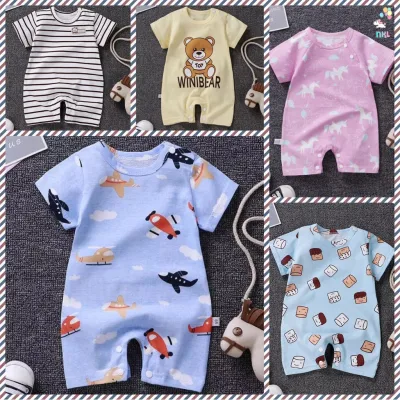 ✨READY STOCK✨Baju Bayi Rompers Baby Clothing Cartoon Jumpsuits Newborn Infant Boy Girl clothes kids One Piece Nightwear