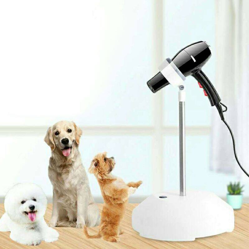 Floor Stable Round Chassis Pet Hair Dryer Bracket Telescopic Vertical Fixation Frame Multipurpose Pet Grooming Accessory