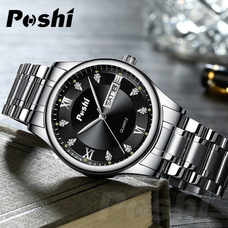 Original Poshi Men S Fashion Watches Military Casual Analog Quartz Wrist Watch For Men Top Brand Luxury Waterproof Automatic Date Watch Jam Tangan Lelaki Man Lazada Singapore