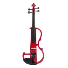 NAOMI Electric Violin 4/4 Violin Electric Violin Hard Case+ Cable +Headphone Red Color Set New